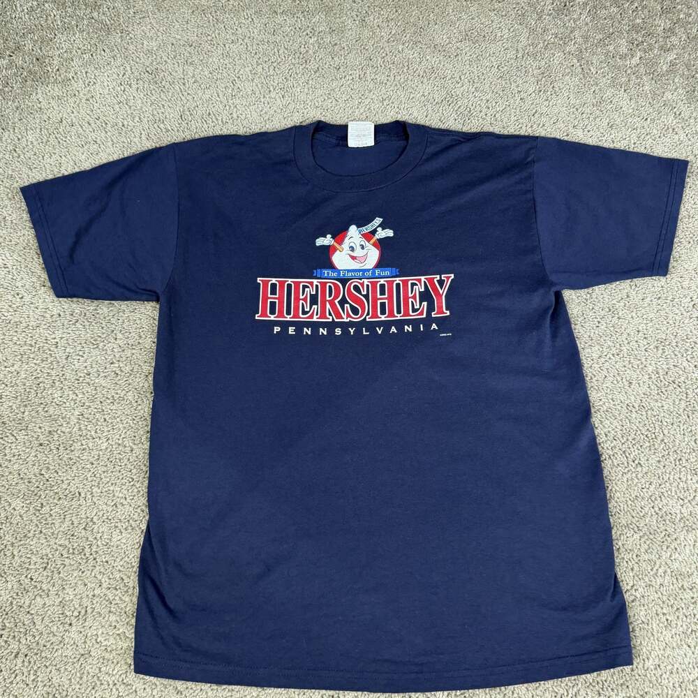 Vintage Hershey Pennsylvania Jerzees Shirt Mens Large Blue Flavor Of Fun 2000s